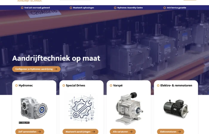 Nieuwe Dromec Aandrijftechniek site 2026